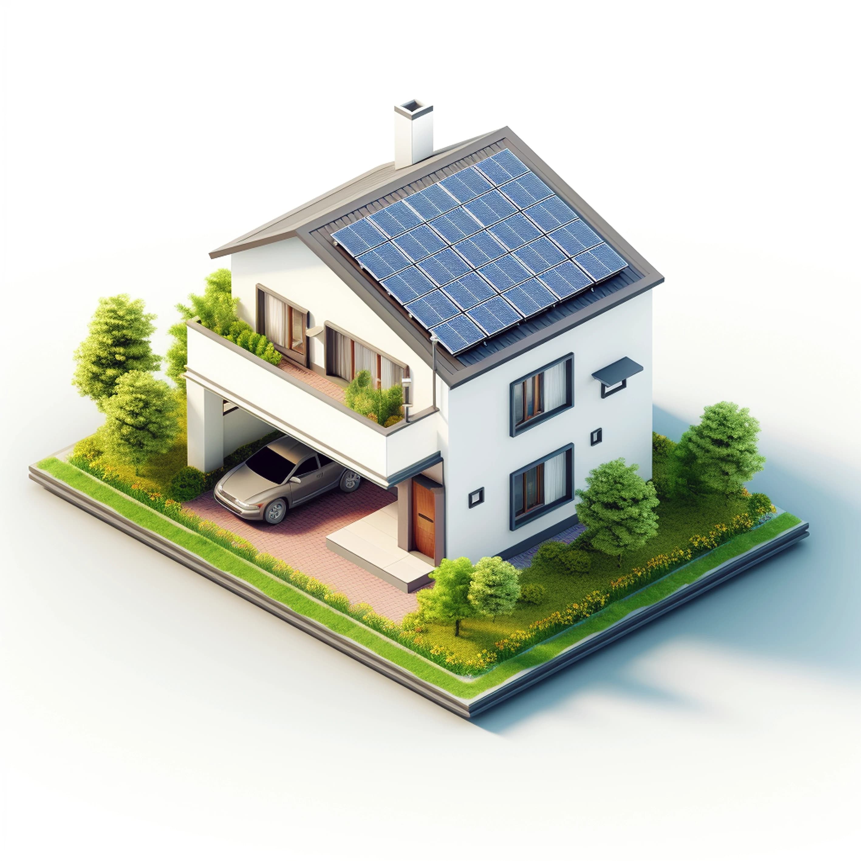 Vivienda con cubierta preparada para una instalación fotovoltaica